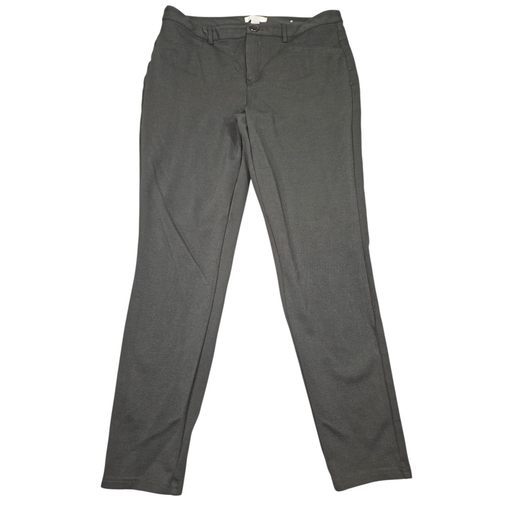 LC Lauren Conrad Slim Fit Career Dress Pants Dark Olive Green Sz 12